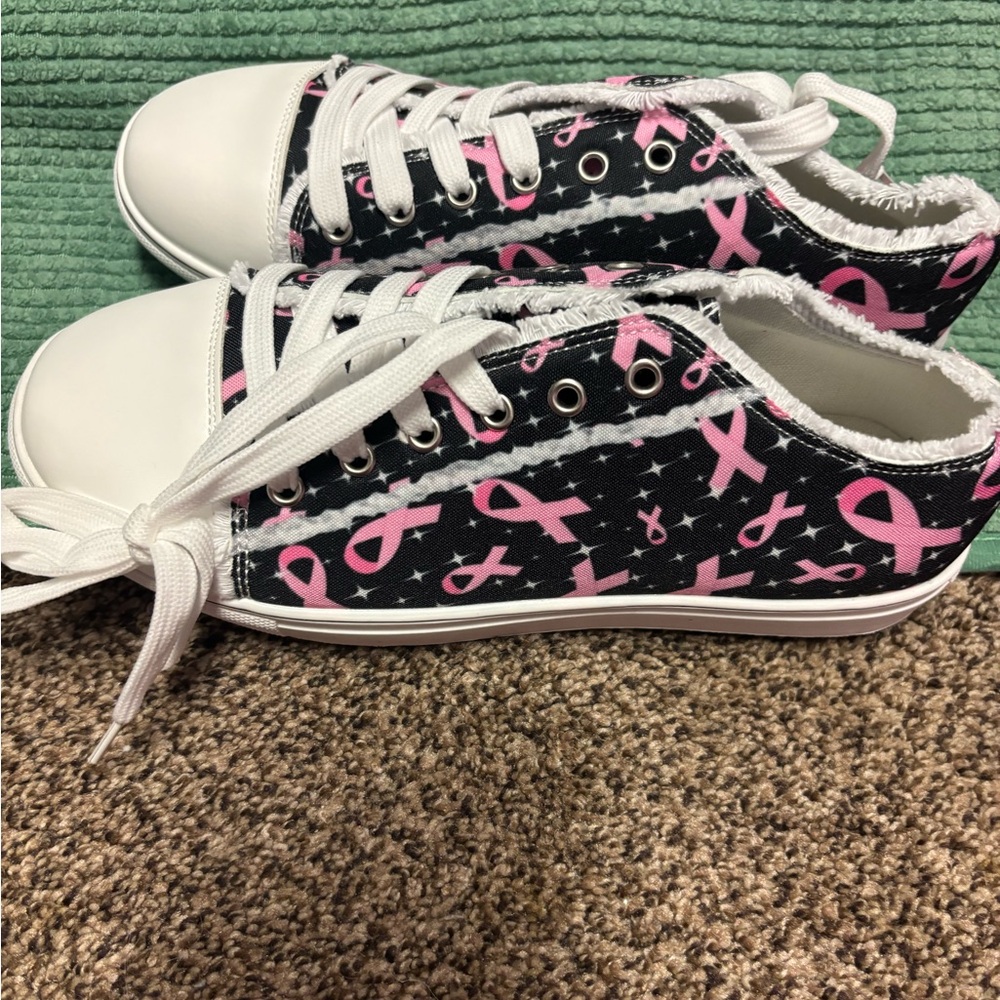 Women's Pink Ribbon Sneakers